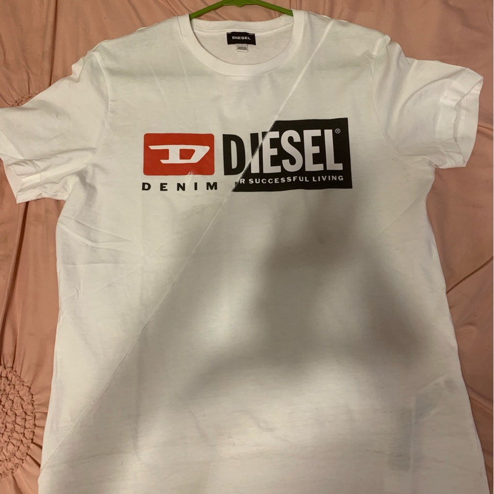 DIESEL WHITE POLO TEE